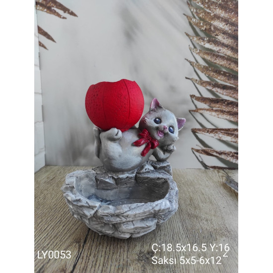 LY0053 İKİ SAKSILI KEDİ