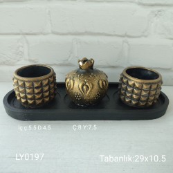 LY0197 SUKULENT SAKSI SET TABAKLI